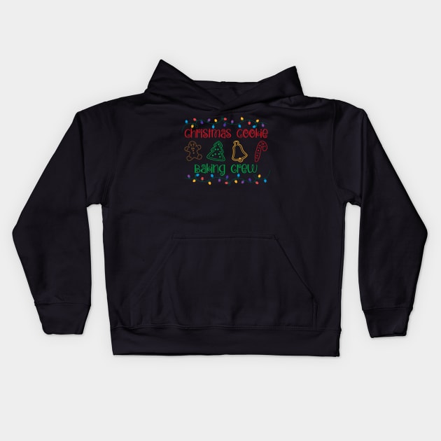 Christmas Lights Christmas Cookie Baking Crew Kids Hoodie by jodotodesign